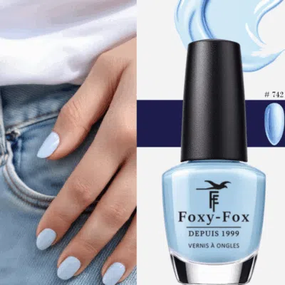 vernis bleu ciel tendance