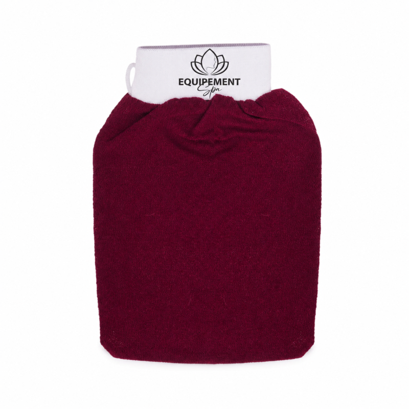 Gant kessa grenat fabriqué au Maroc avec zone logo personnalisable sur le poignet